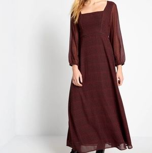 ModCloth Checkered Maxi Dress